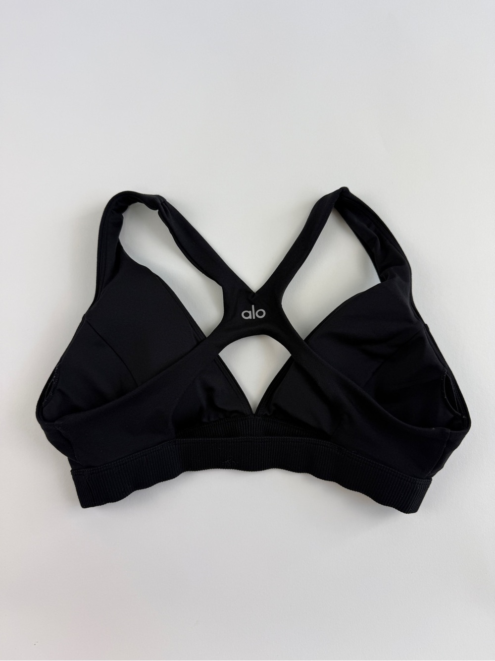 Alo Women's Black Strappy Sports Bra, sz S